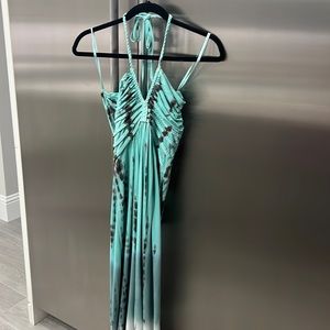 Sky halter maxi dress